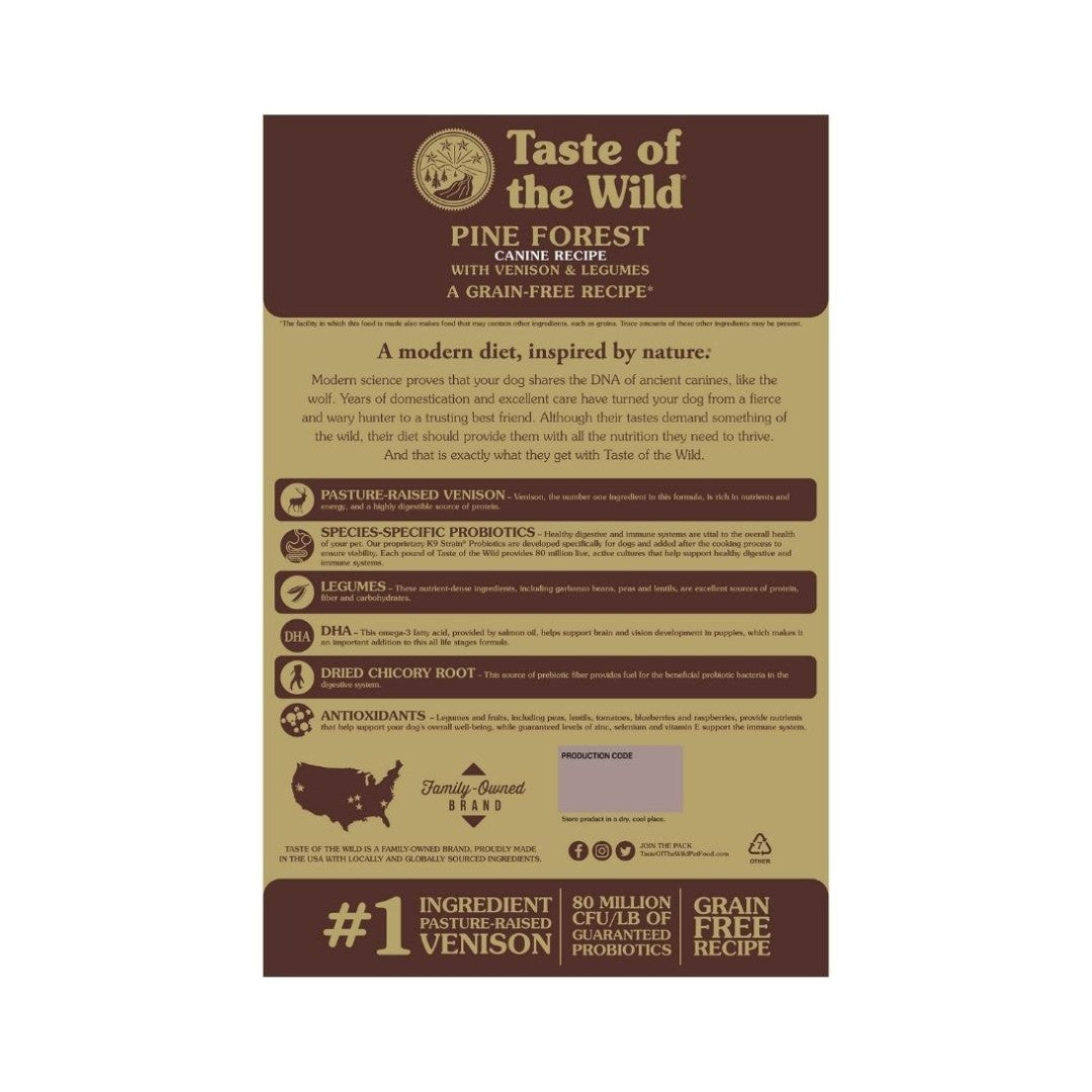 Taste of the Wild Pine Forest with Venison & Legumes Dog Dry Food - product image 3