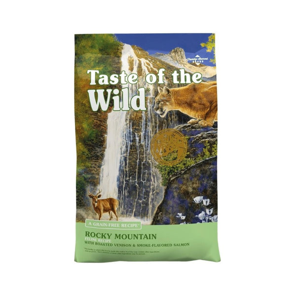 Embrace the essence of nature with Taste of the Wild Rocky Mountain Feline Recipe, where roasted venison and smoked salmon come together to provide your cat with a balanced and flavorful meal. 