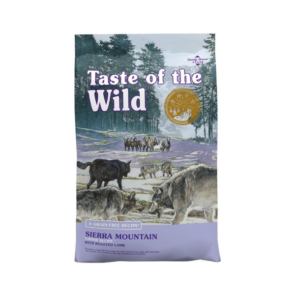 Taste Of The Wild sierra mountain roasted lamb with egg combined with sweet potatoes and peas gives dogs the energy they need.