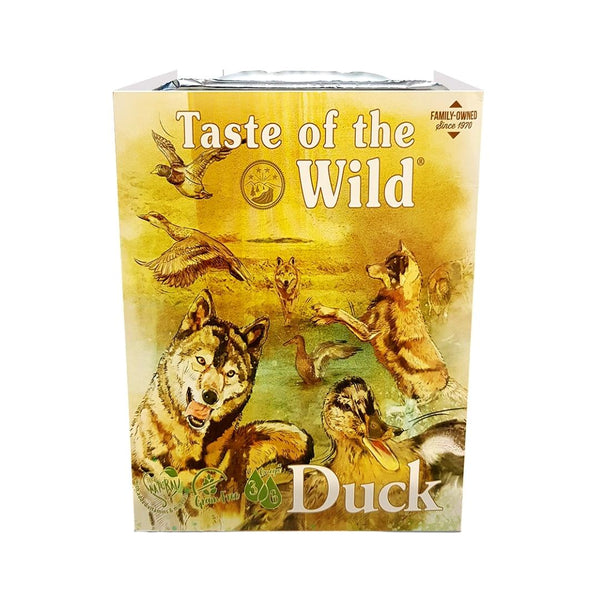 Taste of The Wild Duck Dog Wet Food. Duck and Chicken with Fruit and Vegetables. Complete pet food for Dogs.