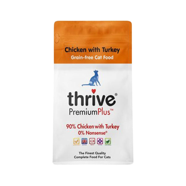 Thrive Cat Chicken with Turkey Dry Food This re-closable bag has been designed to retain the freshness of our cat food.