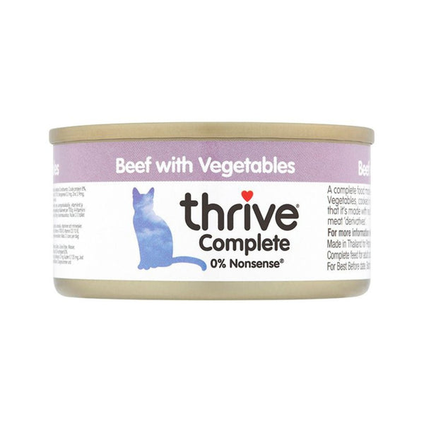 Thrive Complete Beef with Vegetables Cat Wet Food Made with Beef as the only source of protein.