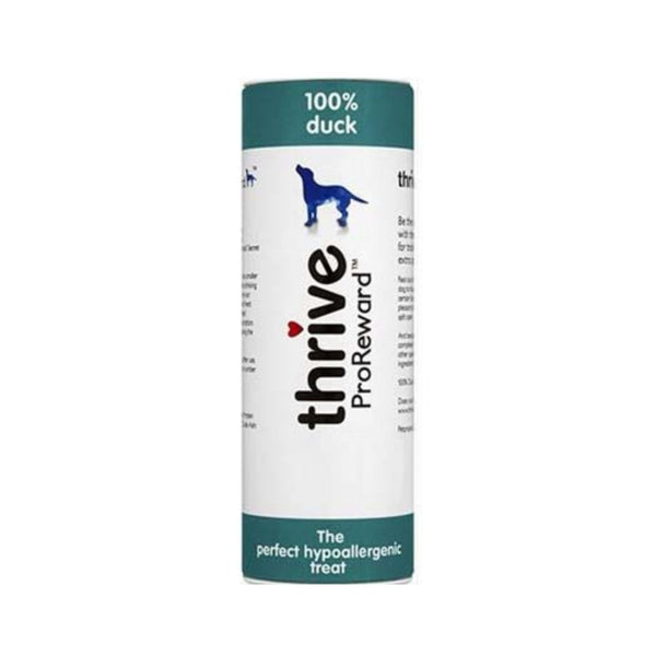 Thrive Dog Rewards Duck 60g Dog Training Treats 100% air-dried duck fillet cut into small pieces for easier feeding.