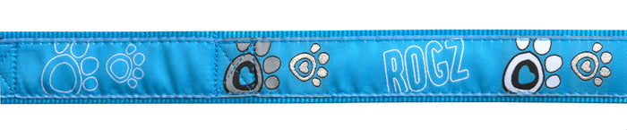 Rogz Turquoise Paw Dog Collar