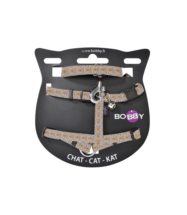 Bobby Geisha Cat Harness and Lead - Taupe