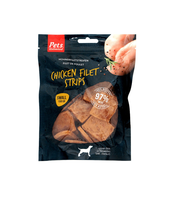 Pets Unlimited Chicken Fillet Strips Small - 150g: Wholesome Rewards for Your Pup in Dubai