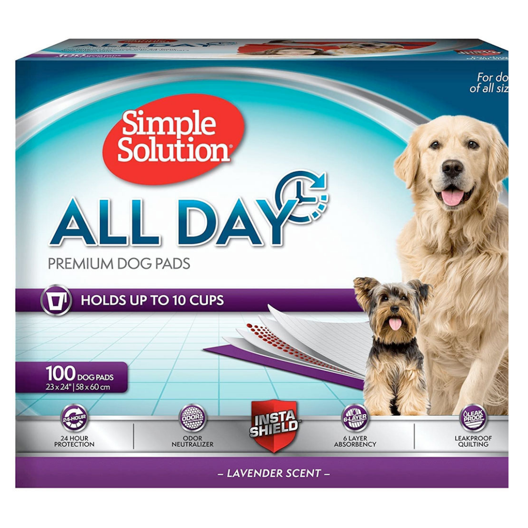 Simple Solution All Day Premium Dog Pads, Lavender Scent