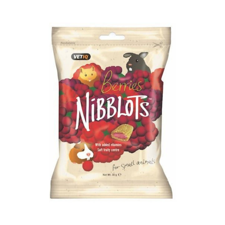Elevate treat time for your small animal with VetIQ Nibblots Berries - because every nibble is a step towards a happier and healthier companion!