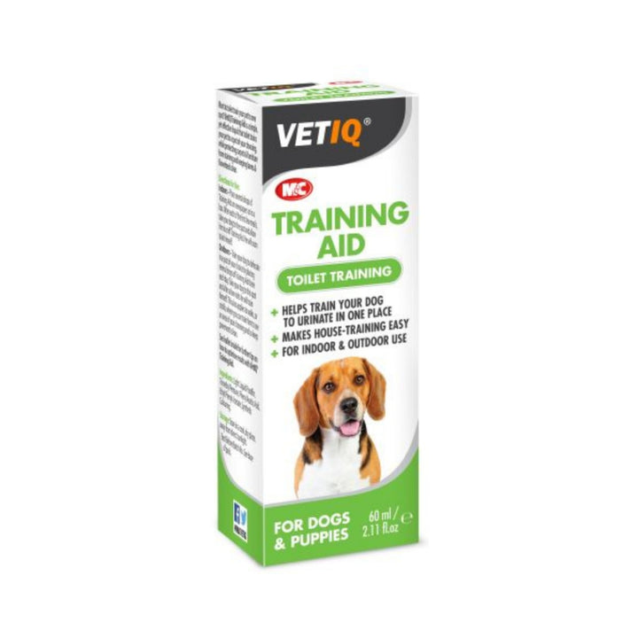 Experience hassle-free toilet training for your furry friend with VetIQ Training Aid, a simple yet effective liquid designed to guide your pet to a designated spot of your choice.
