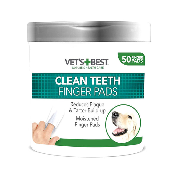 Vet's Best Clean Teeth Finger Pads for Dogs 50 Dental Pads Petz.ae