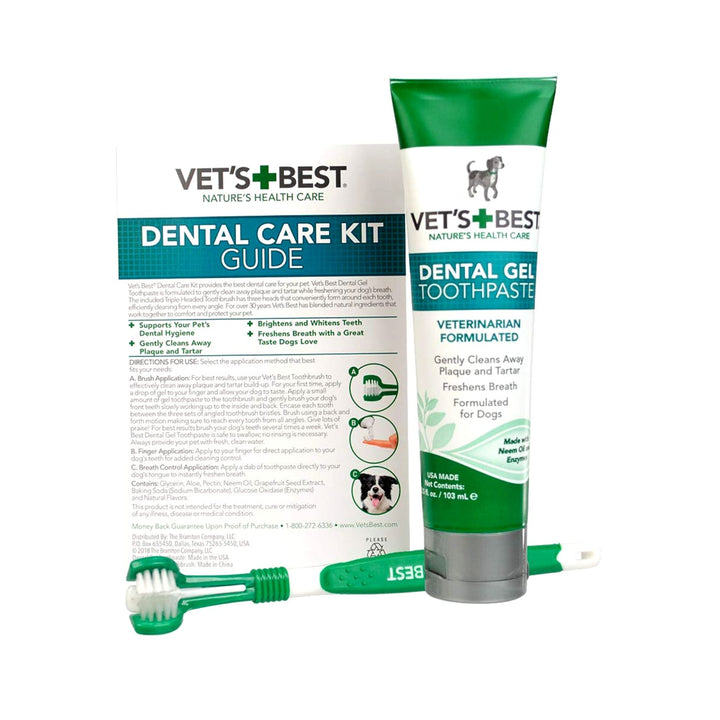 Vet's Best Complete Enzymatic Dental Care Kit For Dogs Petz.ae UAE