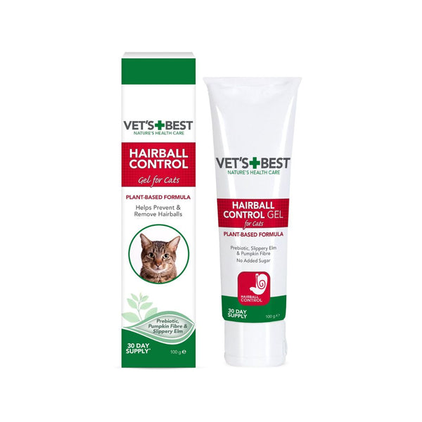 Vet’s Best Hairball Relief gel is a specific blend of soluble and insoluble fibers to promote good digestion and help remove and aid in preventing hairballs from Cats.