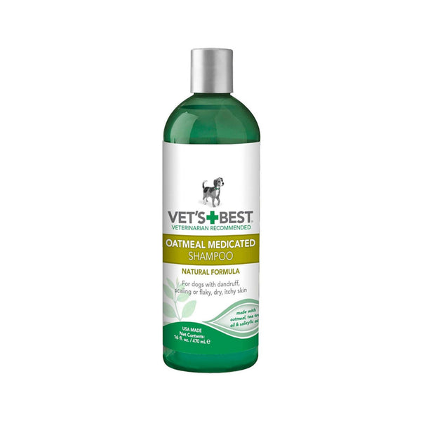 Vet’s Best Oatmeal Medicated Dog Shampoo 16oz Petz.ae Front