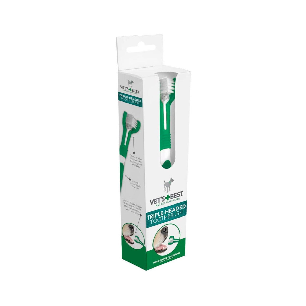 Vet's Best Triple Headed Toothbrush for Dogs
