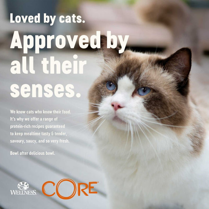 Wellness CORE Signature Selects Flaked Skipjack Tuna with Shrimp Entree Cat Wet Food in Broth are complete and balanced meals that naturally deliver protein 5.