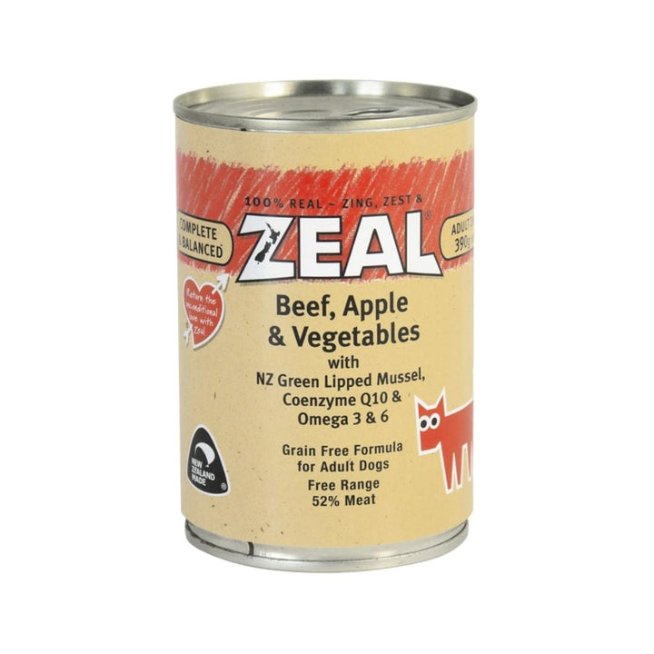 Zeal Beef, Apple and Vegetables Dog Wet Food 390g Petz.ae