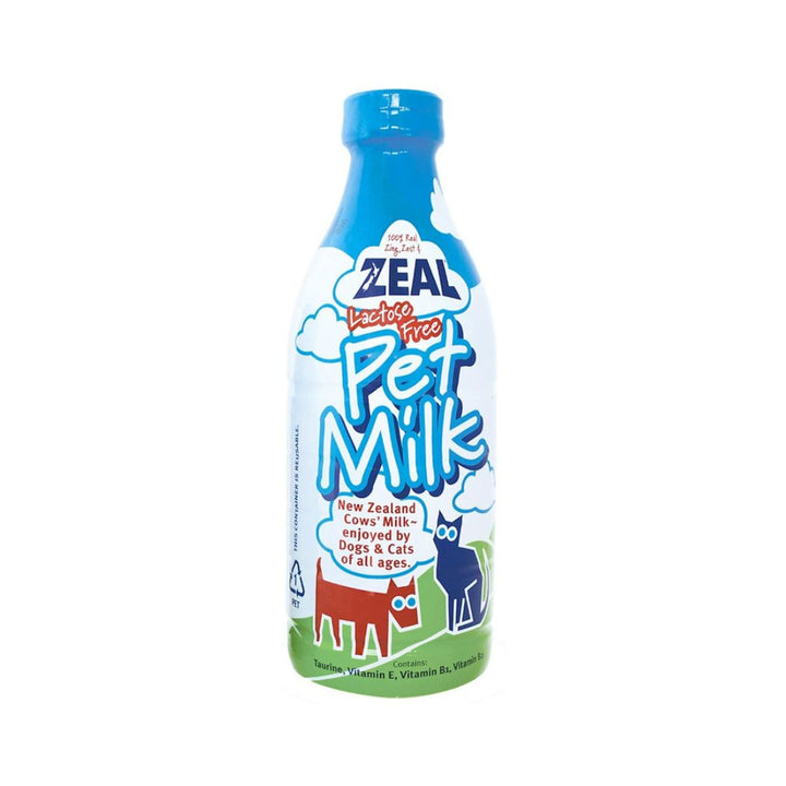 ZEAL Milk for dogs and cats Lactose-Free Pet Milk is made from 99.5% lactose-free cows’ milk and is easy to digest while maintaining all the natural goodness and taste of cows’ milk 1L.