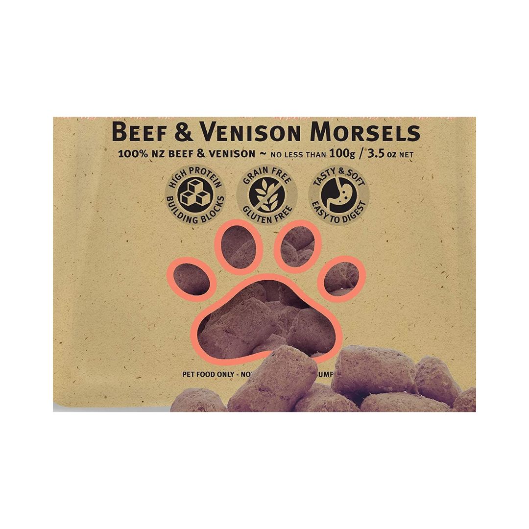 Zeal Free Range Beef & Venison Morsels Dog Treats - product information