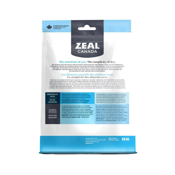 Zeal Gently Air-Dried Okanagan blend Cat Dry Food 400g Back Petz.ae