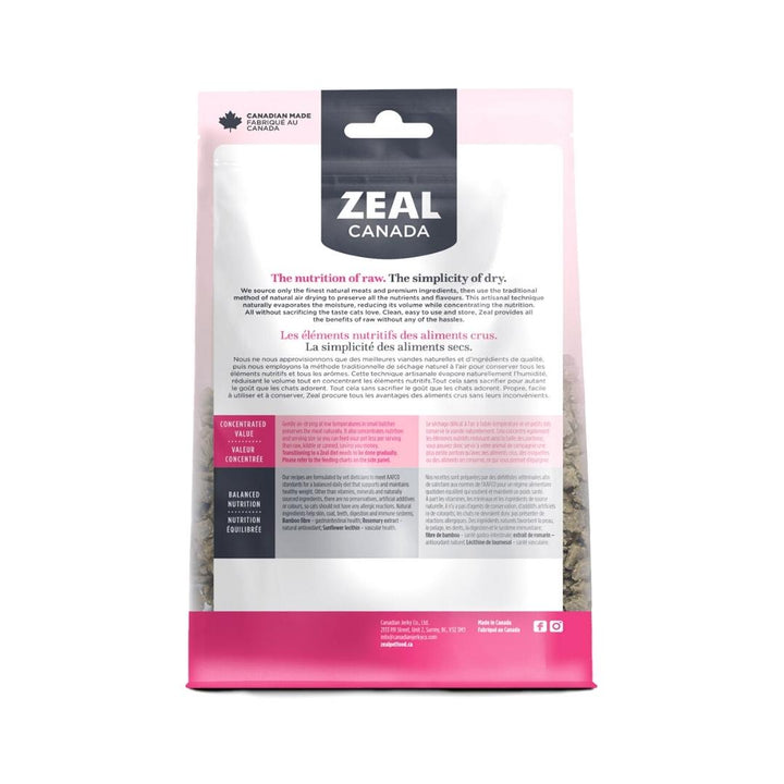 Zeal Gently Air-Dried Salmon and Turkey for Cats 400g Back Petz.ae