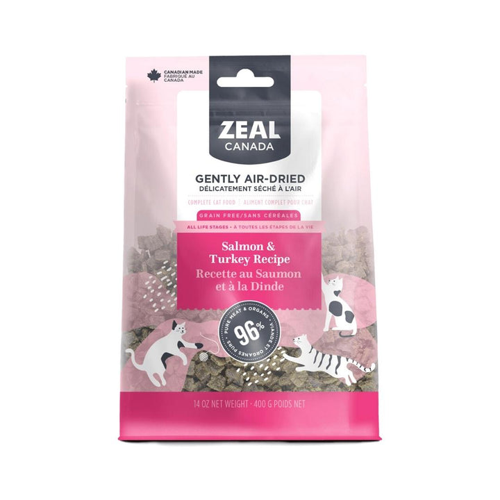 Zeal Gently Air-Dried Salmon and Turkey for Cats 400g Front Petz.ae