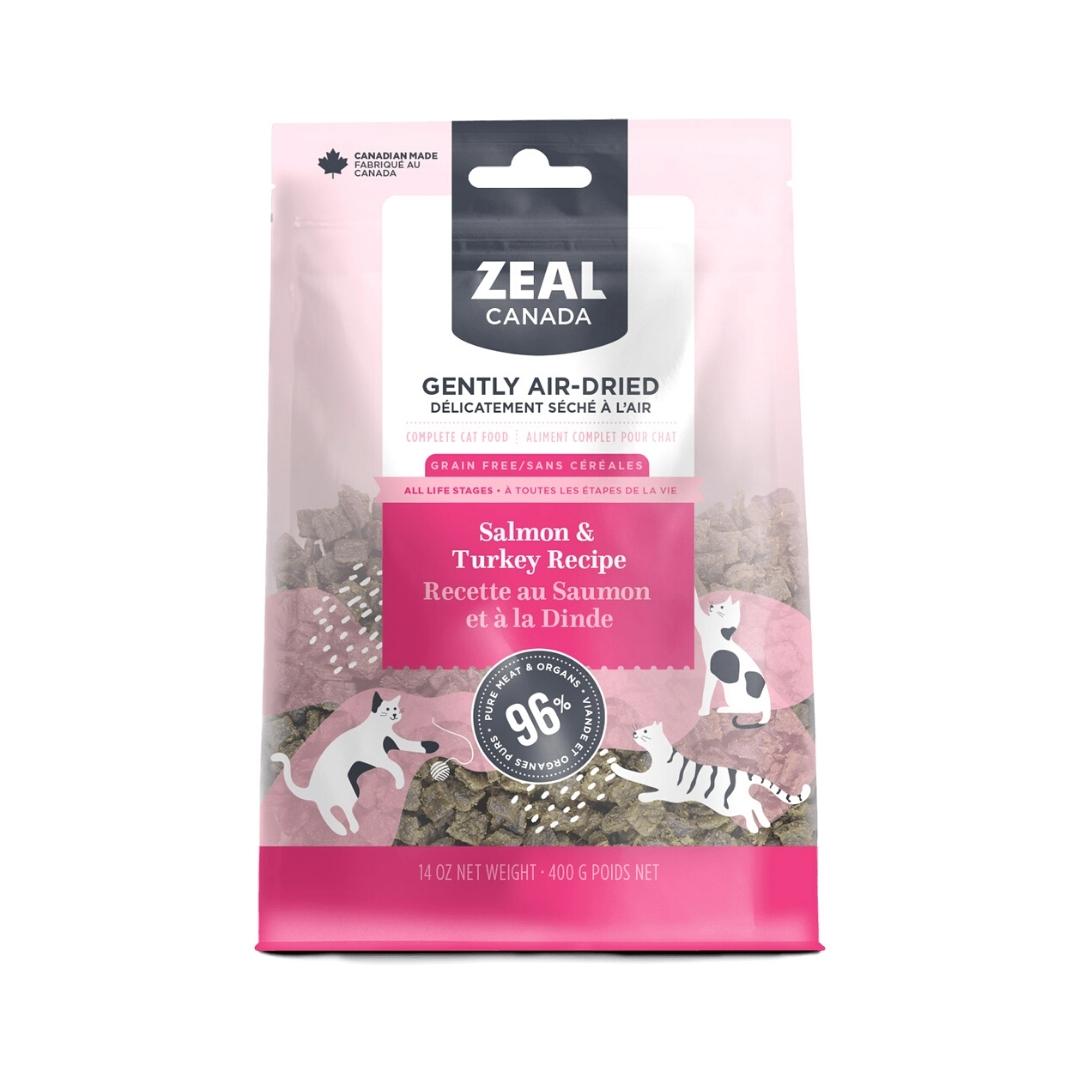 Zeal Canada Air-Dried Salmon and Turkey Cat Dry Food - front packaging