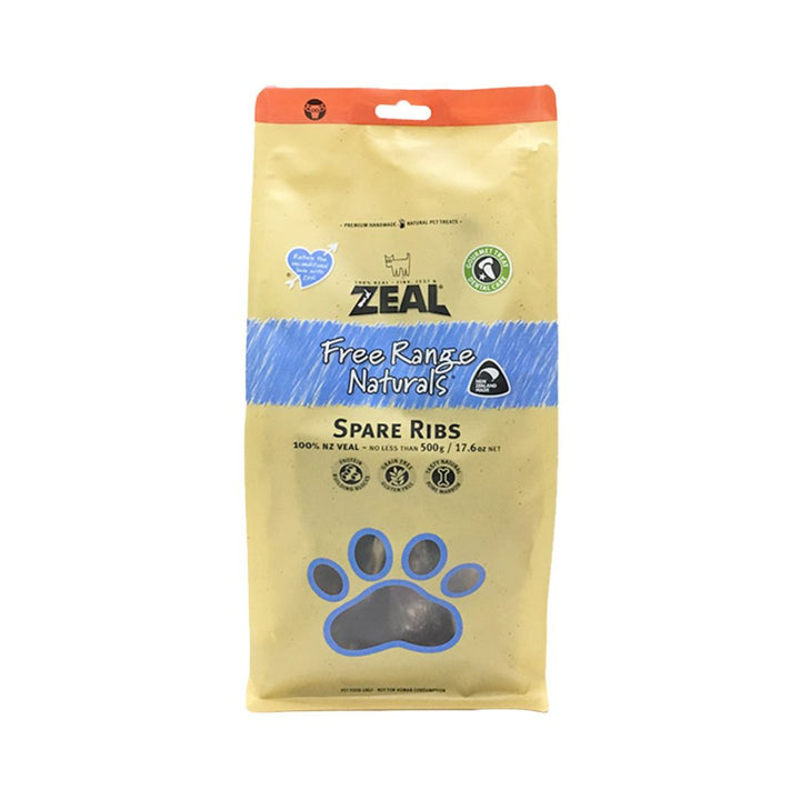 Zeal Spare Ribs Dog Treats An excellent chew with lots of meat and red marrow, and soft bones from very young calves. One of our best sellers!