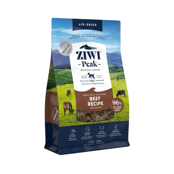 Ziwi Peak Air-Dried Beef Dog Dry Food A complete and balanced PeakPrey® recipe for any life stage, from puppies to seniors.