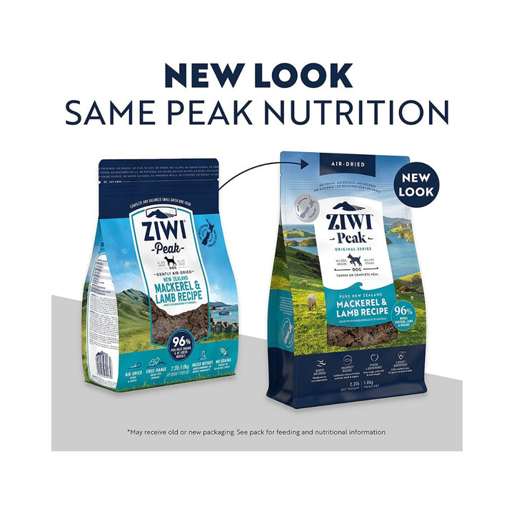 Ziwi Peak Air-Dried Mackerel and Lamb Dry Dog Food A complete and balanced PeakPrey® recipe for any life stage, from puppies to seniors New.