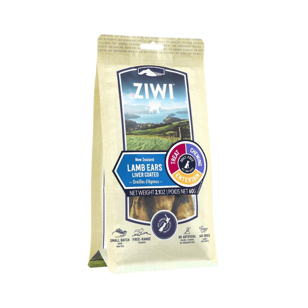 Ziwi Peak Lamb Ears Liver Coated Dog Treats Inspired by the dog's natural diet, by slow and gentle air-drying without added artificial preservatives or flavors.