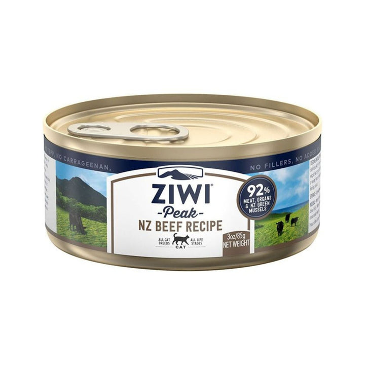 Ziwi Peak Tin Beef Cat Wet Food Peak Nutrition For Cat All Life Stages Raised, with access to fresh grass 365 days a year