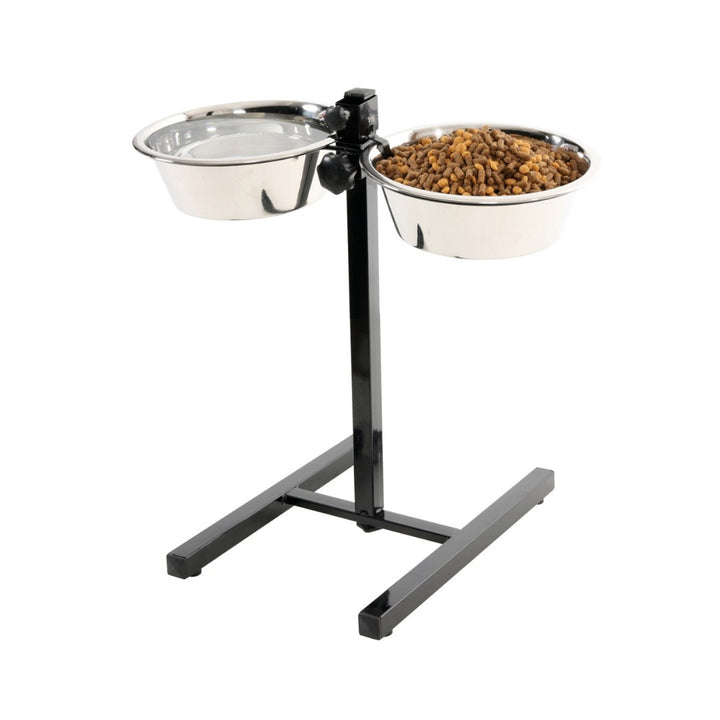 Zolux Adjustable Stand with Stainless Steel Dog Bowls 2.5