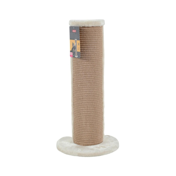 Zolux Corner Cat Scratching Pole, Free-standing corner wall scratching post ideal for the needs of your felines. This accessory will prevent your cat from scratching sofas or curtains Beige.