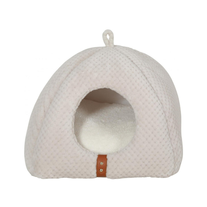Zolux Paloma Igloo Bed For Cats, The new "Paloma" comfort range for cats is made in ultra-soft, fluffy synthetic fur Beige Color.