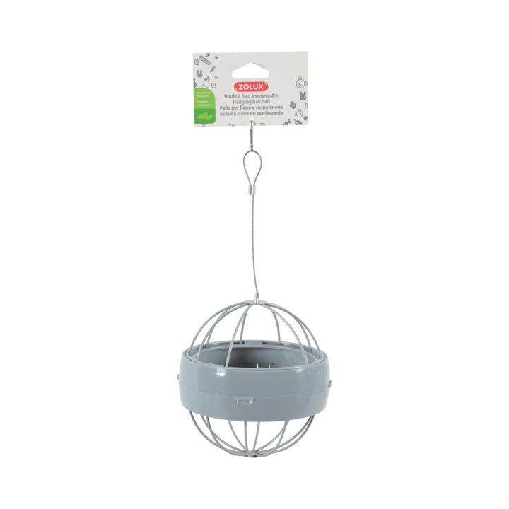 Zolux Plastic Hanging Hay Ball Holder Grey.