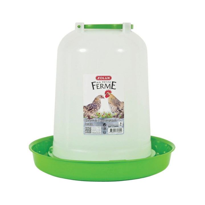 Zolux Poultry Water Drinker, Drinkers made with plastic of high resistance, ideal for chickens and all kinds of poultry in different capacities and available in sizes 8L.