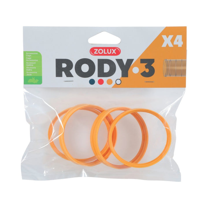 Zolux Rody 3 Connector Ring X4, Accessories allow connecting the Rody 3 cages between them Blue Yellow.