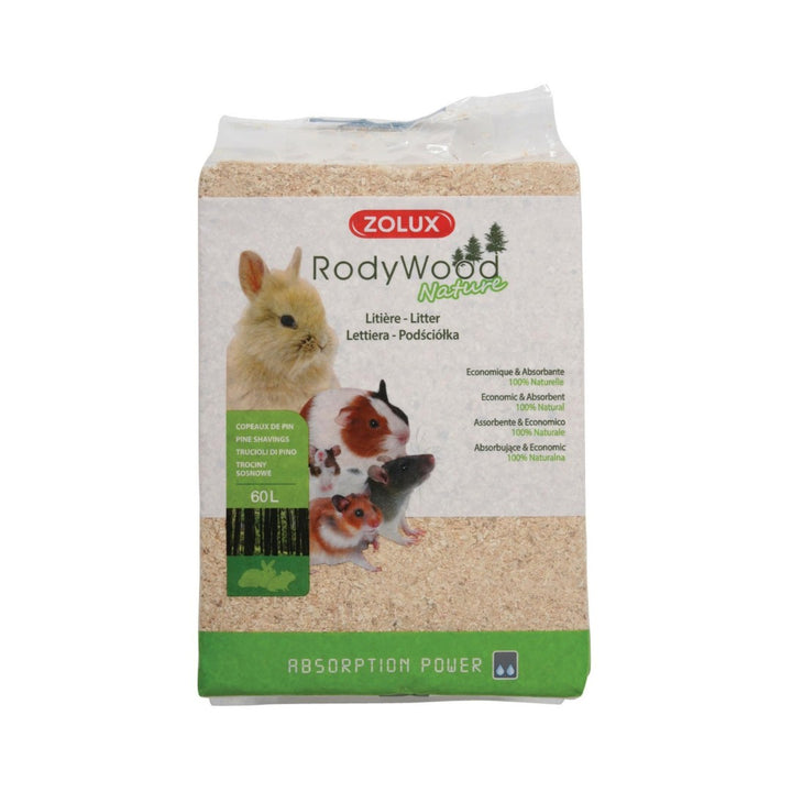 Zolux Rodent Litter Rodywood Fresh Comfort wooden 100% natural and biodegradable litter for small animals. Very absorbent, nondusty, and ecological Nature.