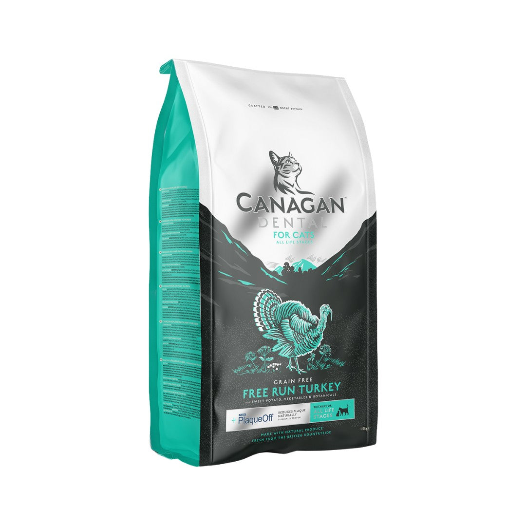 Canagan Free Run Turkey Dental Cat Food 4kg – Grain-Free with ProDen PlaqueOff