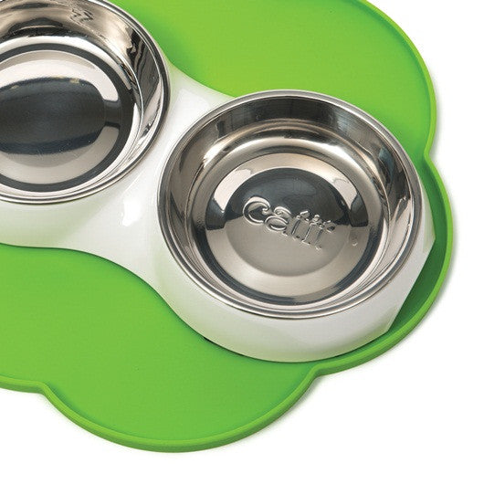 Catit Flower Cat Feeding Mat - Green - product view 3