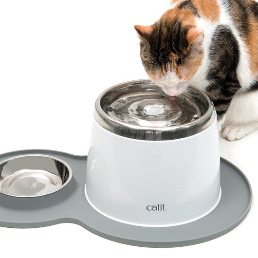 Catit Peanut Cat Feeding Mat - Grey - product view 4