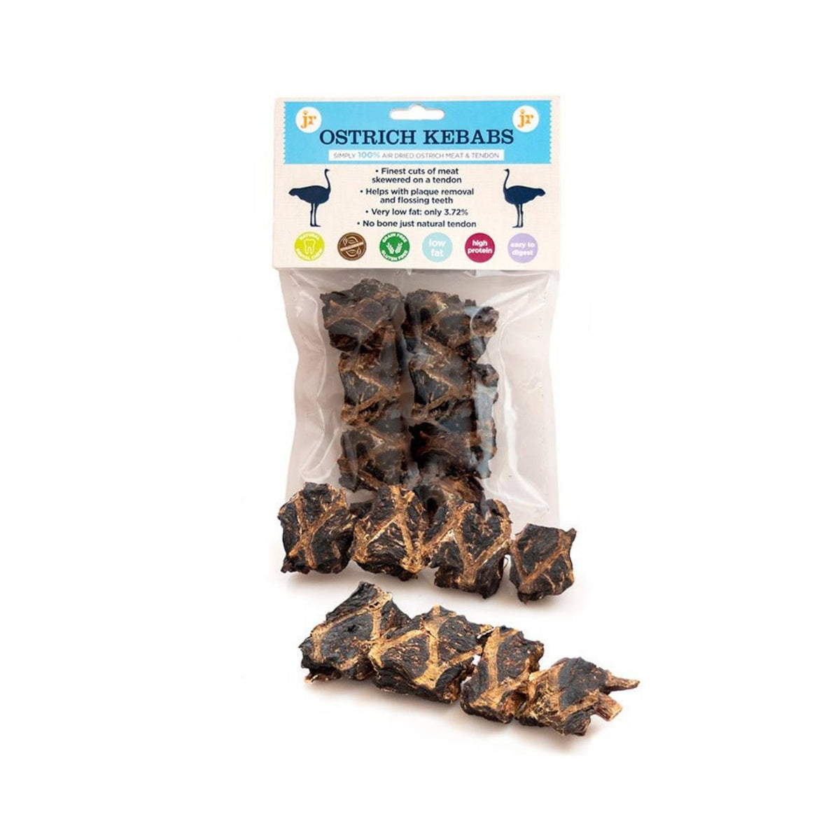 JR Pet Products Ostrich Kebab Pack of 2 dog treats
