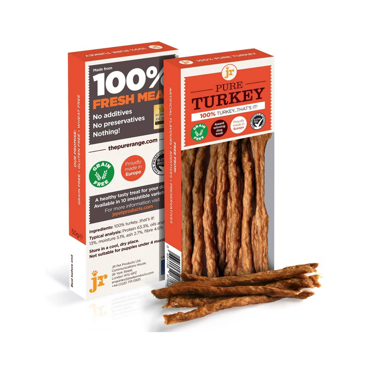 JR Pet Products Pure Turkey Sticks Dog Treats 50g