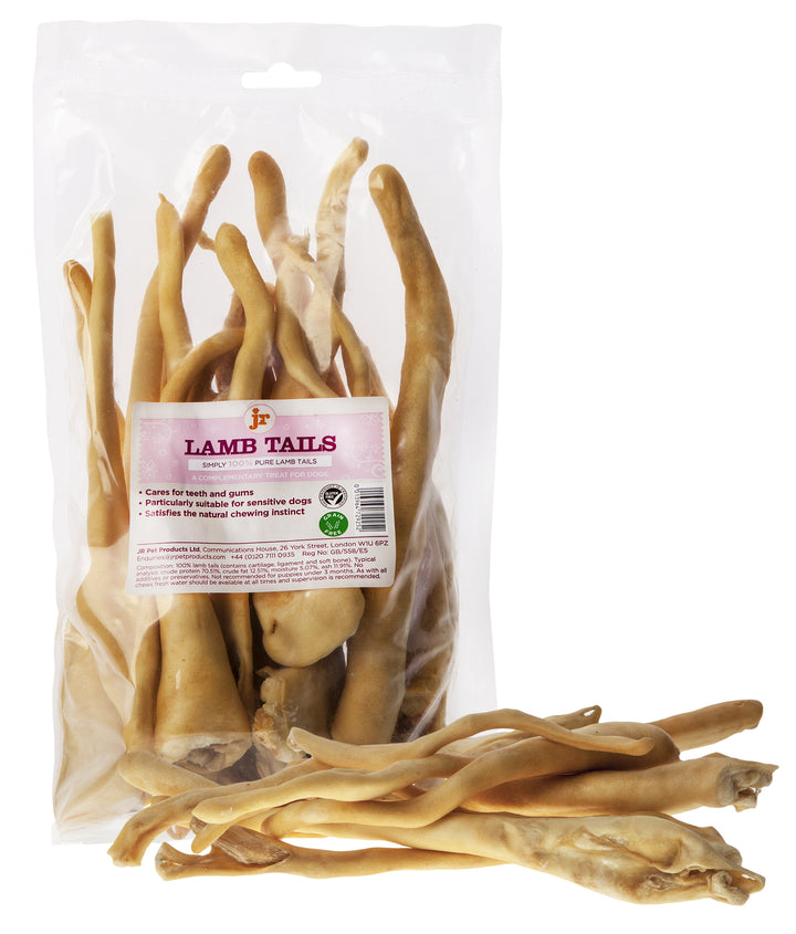JR Pet Products Lamb Tails Packed 250g Dog Treats