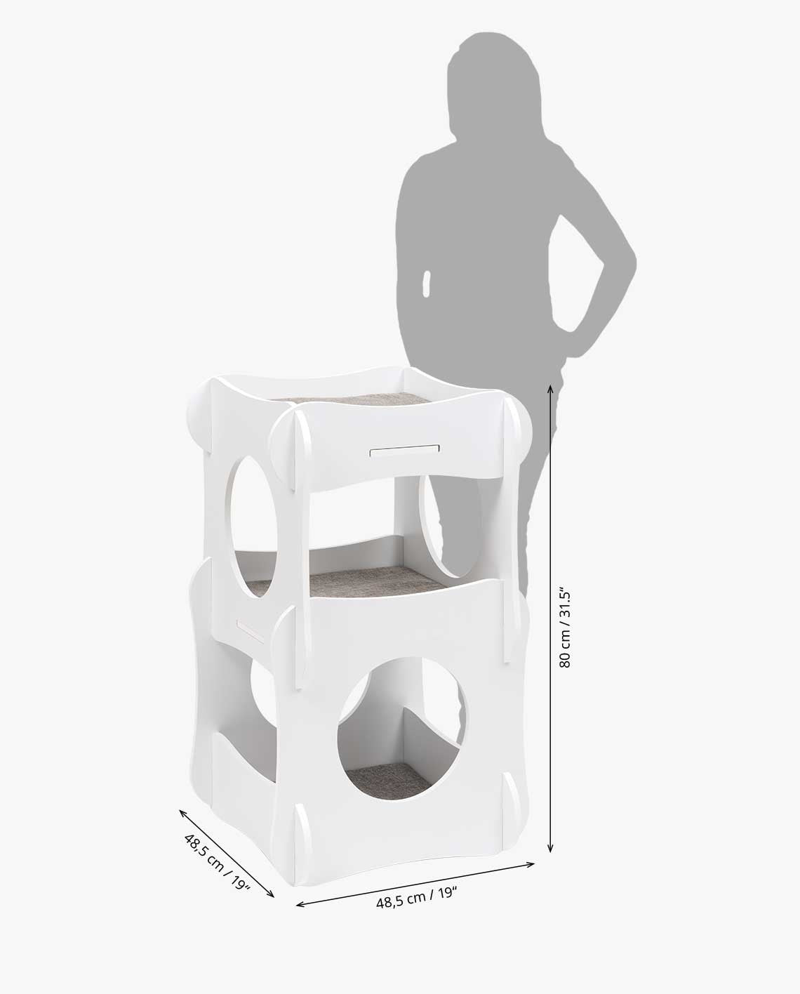 Catit Vesper Cat Furniture Condo White - product view 5