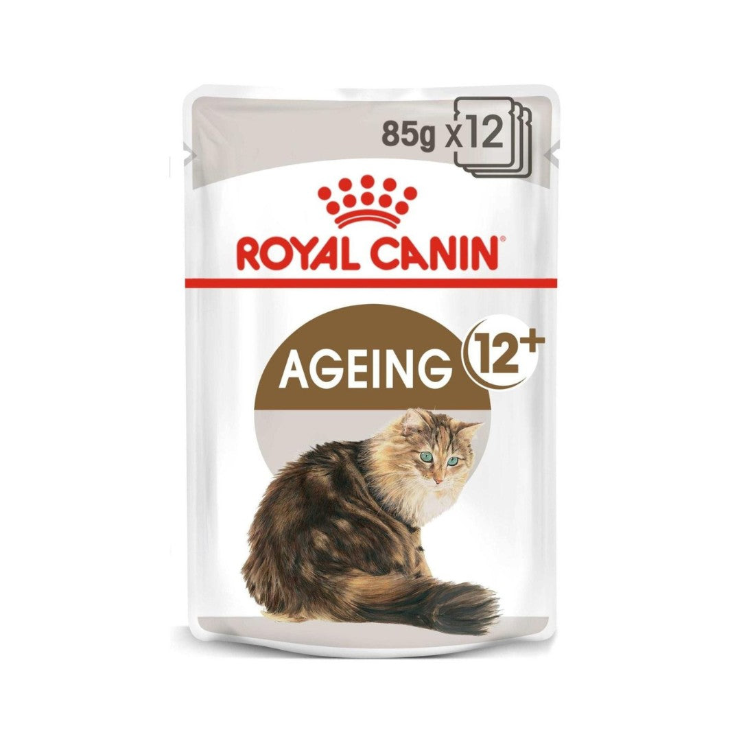 Royal Canin Feline Health Nutrition Ageing 12+ in Gravy Wet Cat Food Pouches 12 x 85 g